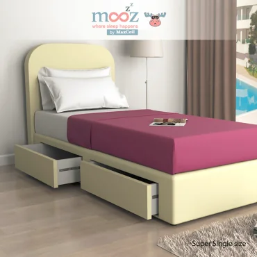 MaxCoil lvon and leo faux leather storage bed